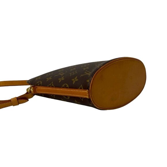 LOUIS VUITTON Authentic Vintage Brown Monogram Leather Pochette Shoulder Bag - Picture 7 of 10